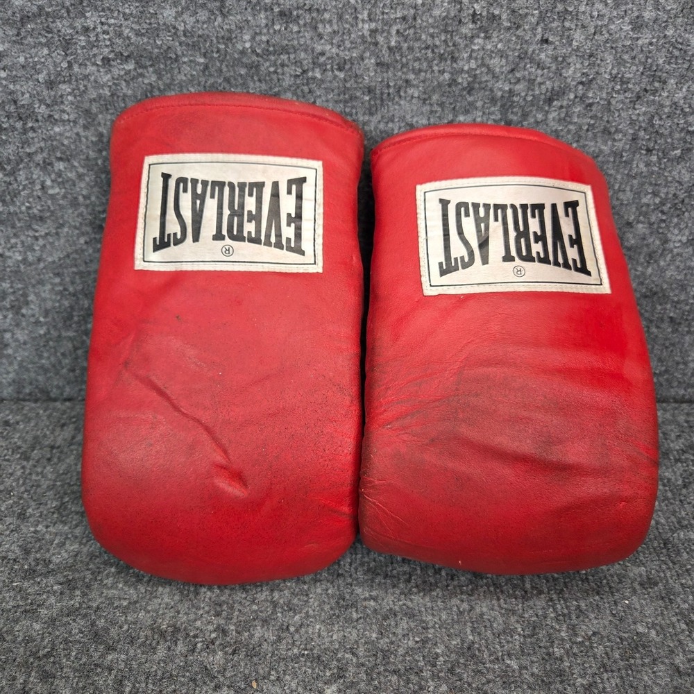 Everlast 4306 Red Leather Gloves Heavy Bag Training Mitts Martial Arts Sparring